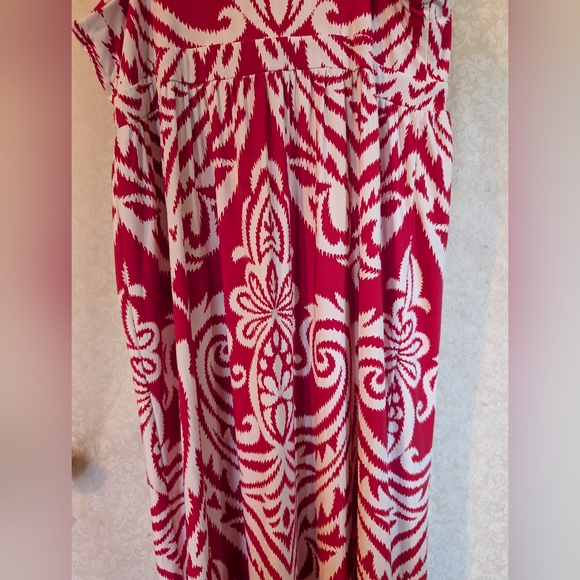 INC MAXI DRESS Sz. Petite Medium Orange & White - Picture 14 of 17